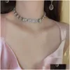 Pendentif Colliers Miu Big et Petite Soeur Style High Class Fl Diamond Party Clavicule Chaîne Robe Collier Accessoires Drop Livraison Dhjmk