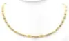 18 K Gelbgold Stempel-Link-Anhänger-Zubehör, flache Kette, solide Halskette für Herren und Damen, Geschenk, 550 lang, 3 mm5443725