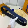 Fashion Designer Leather Belt 3.8cm Classic Letter Smooth Button Casual Everything Men Women Jeans Dress Belt Reversible With Orange Box