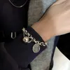 Bracelets de charme 925 Bracelet en argent Sterling bonne chance balle mots Punk coeur Sterry pour femme fille mode bijoux cadeau livraison directe en gros L231214