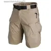 Mäns shorts sommarmän last shorts taktiska korta byxor vattentätt snabba torra lti-pocket shorts mäns utomhuskläder jaktfiske l231212
