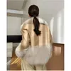 여자 모피 2023 인조기 가죽 가죽 재킷을위한 여자 코트