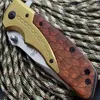 ZK20 Outdoor knives, stainless steel pocket knife, wooden handle folding knife, multi-function DA77 Browning folding knife, fruit knife