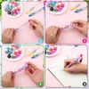 180 шт DIY многоцветные ручки из бисера стили шариковая ручка из бисера 4 цвета выдвижной шарик-роллер