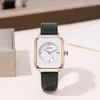 Fashionabla kvinnokvadrat Glow Quartz Belt Watch Women's Watch