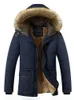 Giacche da uomo Plus Size 5XL Collo in pelliccia con cappuccio da uomo Giacca invernale spessa Moda Fodera in lana calda Uomo e cappotto Antivento Parka maschile 231212