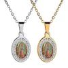 Kedjor kvinna religiös vintage stil guadalupe katolska kyrkan jungfru mary amulet hänge halsband prydnad244c