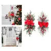 Decorative Flowers Artificial Christmas Wreath Stair Swag Decorations Garland For Window Holiday Fireplace Festival Outside