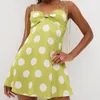 Casual Dresses High Quality Polka Dot Sling Dress Sexy Women Sleeveless A-line Mini Summer Party Robe