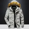 Giacche da uomo per l'inverno militare cargo zip giacca mimetica uomo spesso caldo parka pelliccia con cappuccio vestiti moda oversize 4XL 5XL cappotto 231212