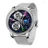 Наручные часы PINDU Celestial Mechanical Wristwatch Starry Twelve Constellations Sapphire Mirror Limited Edition Fashion Watch Miyata 8215
