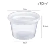 Disposable Take Out Containers 240ml480ml Plastic Deli Food Storage with Airtight Lids for Salads Kitchen Fridge 231212