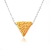 Pendant Necklaces 12pcs Colourful Triangle Lava Stone Essential Oil Diffuser Necklace Volcanic Rock Stainlesss Steel Chain
