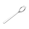 Dinnerware Sets 6 Dessert Spoons Cake Stainless Steel Noodles Long Handle Salad For Home Shop Coffee