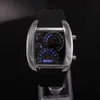 Mężczyźni sportowe obserwuje cyfrowy zegarek LED Race Speed ​​Car Miernik Silikonowy Pasek Męski Wristwatches Relogio Masculino311a