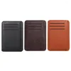 Card Holders Mini Coin Purse Casual Ladies Retro Men Litchee Pattern Solid Color PU Case Bag For