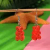 10 Pair Set Creative Cute Mini Gummy Bear Kolczyki Minimalizm Design Design żeńskie haczyki do uszu Danlers biżuteria Prezent242i