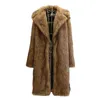 Men's Fur Faux Fur Winter Warm Faux Fur Jacket Men Thick Plus Size Long Jacket Vintage Plus Size Snowsuit Jacket Men's Fur Coats 231211