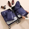 収納バッグ6pcsセット旅行オーガナイザースーツケースパッキングケースポータブル防水折りたたみ衣料品用荷物