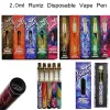 New Runty Runtz Disposable Empty Vapes 1.0ml 2.0ml 280mAh 400mAh Rechargeable Battery Ceramic Coil Cartridge Carts 6 Strains With Magnetic Box Packaging packwoods