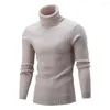 Herrenpullover, trendiger Strickpullover, warm, bequem, schmal geschnitten, Rollkragenpullover für Herren