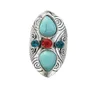 4 Style Vintage Bohemian Silver Plated Big Size Turquoise Ring Adjustable Ring for Women Party Jewelry5601515