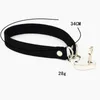 Choker Metall Lock Herz Halsketten Kragen Frauen PU Leder Schwarz Gothic Halskette auf Nacken Goth Schmuck Collier Femme