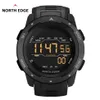 NORTH EDGE Mannen Digitale Horloge heren Sport es Dual Time Stappenteller Wekker Waterdicht 50M Militaire 220212244J