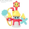 Bath Toys 85WA Baby Bathtub Toy for w/ Shower for Head Water Sprinkler Bath Toy Indoor Water Playing Cartoon Castle Toy for Kids Boys Q231212