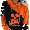 Damen Hoodies INS Casual Vintage Mode Langarm Lose Kapuzenpullover Herbst Halloween Kürbis Laterne Print Top