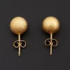 Sky talent bao 10mm Women Fashion Natural Jewelry 24K Gold GF Earring Wedding New Ethiopian Round Stud Earrings For Baby Girls278f