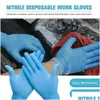 Gants de nettoyage 100pcs gants en nitrile imperméable à l'eau allergie latex de qualité alimentaire nettoyage sécurité travail pour ménage mécanicien cuisine Drop Del Dhhrz