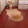 Carpets Soft Plush Sheepskin Rug For Bedroom Faux Wool Carpet Washable Bedside Sofa Cushion Warm Fur Living Room Non-slip