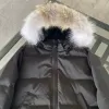 Piumino da donna di design goosie Parka Vera pelliccia di coyote invernale CG Canadian Mystiques Parka Piumino Giacche da esterno impermeabili giacca lunga esterna da donna
