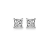 stud earring D Color Princess Cut Moissanite Earring s925 Sterling Sliver Plated with 18k White Gold Earrings for Women Fine Jewel301s