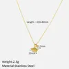Pendant Necklaces Ins 18K Gold Plated Stainless Steel Pearl Shell Shape Necklace For Women Waterproof Hypoallergenic Party