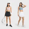 شورتات شورتات يوجا تنورة التنس بدلة فائقة الصالة الرياضية التنانير الرياضية اللياقة البدنية