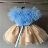 Mädchen Kleider Baby Echt Bild Tutu Weichen Tüll Gold Futter Kleinkind Geburtstag Party Kleider Mit Schleife Blumen Kleid