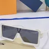 Женские солнцезащитные очки Z1255, белые, неоклассические, квадратные, контрастные, металлические, с шарнирным замком и конической головкой, с культовой буквой, заушником, без 189G
