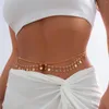 Riemen Sexy Kristallen Glazen Buik Riem Taille Ketting Vrouwen Glanzende Strass Shell/Vlinder Kwastje Bikini Lichaam Sieraden Strand