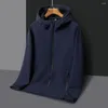 Vestes pour hommes KOODAO Veste extérieure Mode Casuals Sports à capuche et Keisure Polyester Printemps Automne Noir / Bleu / Vert