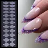 Faux ongles double formes, tampons en Silicone français, moule, Guides de ligne rapides, autocollants pour pointes d'ongles, Extension du système de Gel UV acrylique