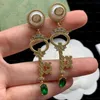 Key Style Shiny Rhinestone Earrings Studs Designer Letter Plated Earrings for Women Valentines Day Christmas Gift