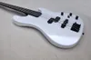 4 Strings Silver Electric Bass Guitar with 20 Frets Rosewood Freboard Customizable