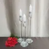 Candelabro de cristal, candelabro de pilar de cristal, candelabro de mesa, centro de mesa de boda, decoración de mesa para el hogar