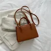 Waist Bags Simple Design Handbag Small Mini Messenger Clutches Purse Square Hand For Women Leather Size Crossbody Shoulder Bag