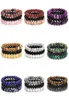 Kralen Strengen 3 Stuksset Natuursteen Armbanden Voor Vrouwen Mannen Mode 8MM Kralen Armband Sets Rozenkwarts Amethisten Sodaliet Hem3788509