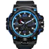 Nouveaux hommes de sport militaire montres analogique numérique LED montre THOCK résistant montres hommes électronique silicone montre boîte-cadeau Mo323z