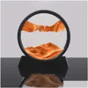 Väggklistermärken 3D kvicksand dekor målning rund glas rörande sandbildkonst i rörelse display ram skrivbord vardagsrum droppe dhyvq