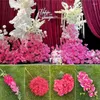 Decorative Flowers Pink Series Artificial Wedding Floral Arrangement Materials Rose Hydrangea Plant Leaves Home Room Table Vase Decor Flower